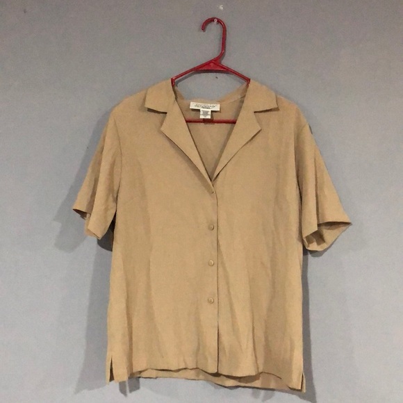 Two twenty collection women’s button-down short sleeve top large - Picture 1 of 3